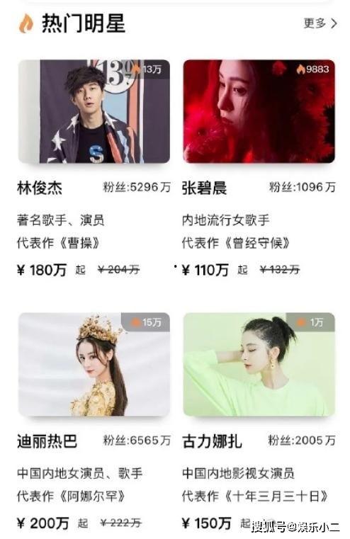 明星网红演出安排